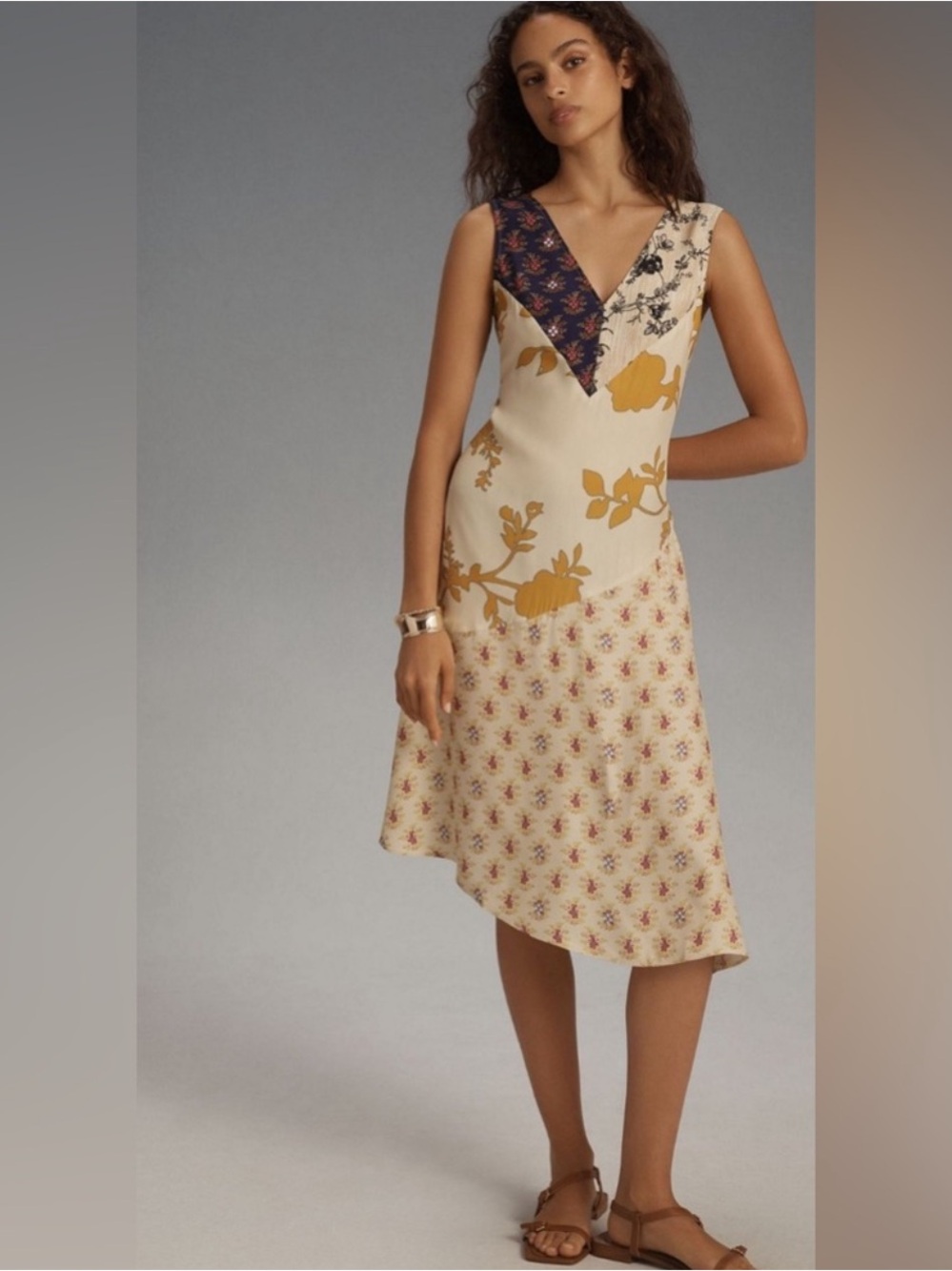 Plenty by Tracy Reese Sleeveless Asymmetrical Midi Dress